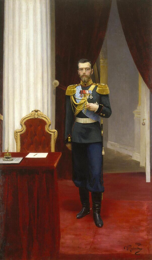 Nikolai II of Russia by I.Repin 1895 Hermitage